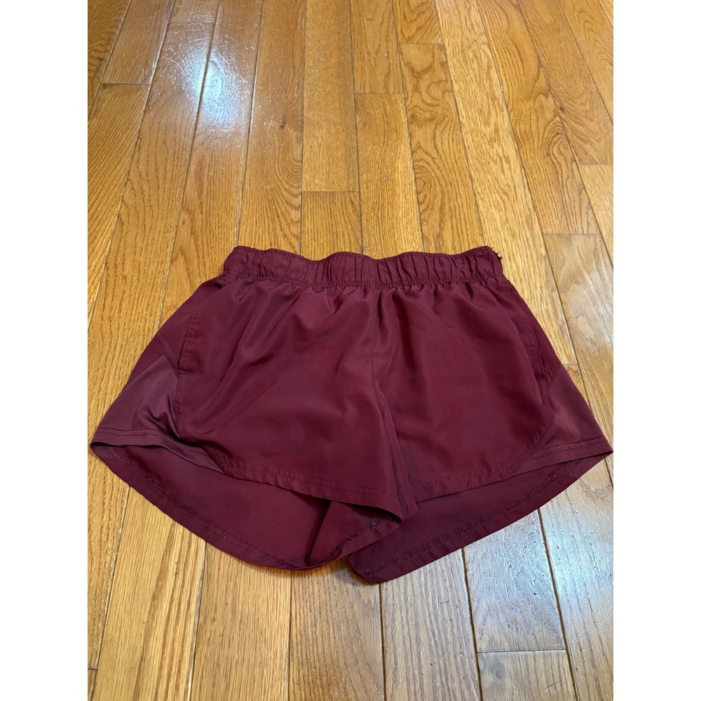 Athletic Works Womens Burgundy Running Shorts lined‎ Mesh Panels Size M medium